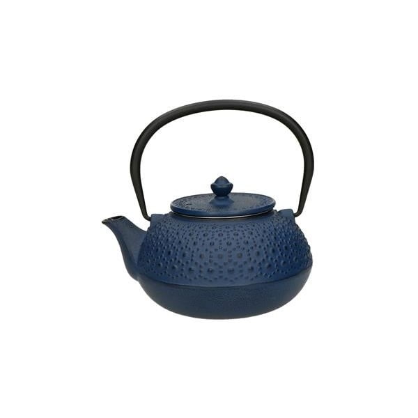 Niebieski dzbanek do herbaty z sitkiem Brandani Cast, 650 ml