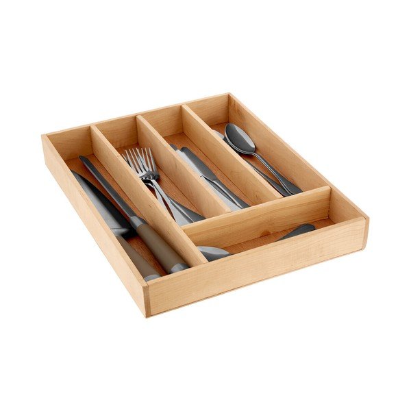 Drewniany organizer na sztućce do szuflady w naturalnym kolorze 30 x 38 cm – Premier Housewares