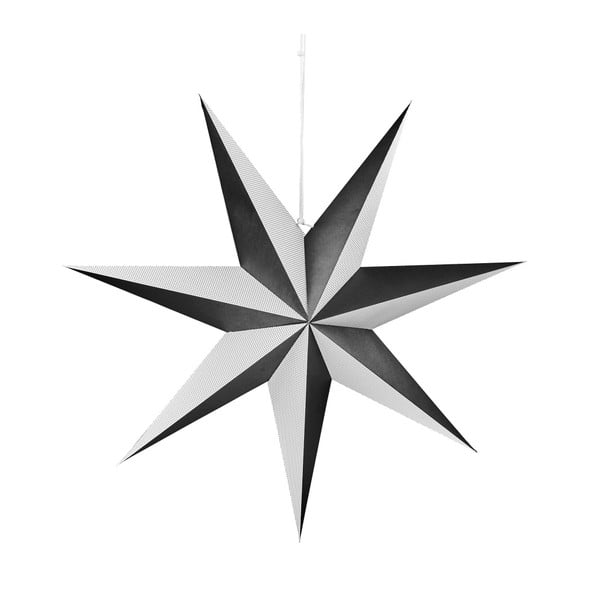 Czarnobiała papierowa gwiazda dekoracyjna Butlers Magica, ⌀ 60 cm