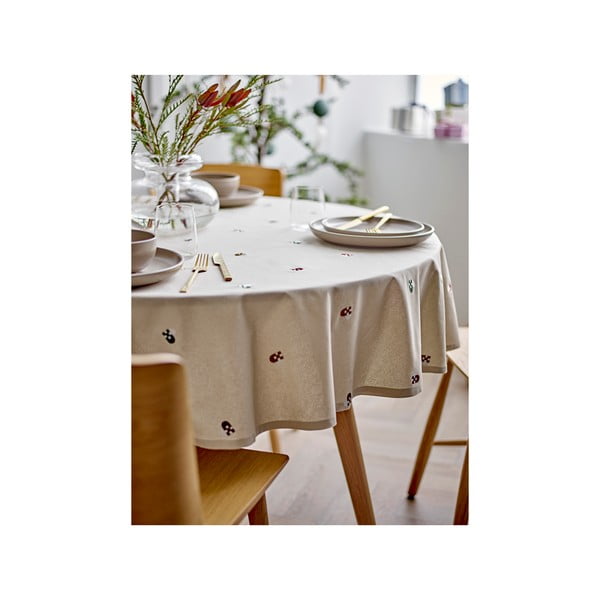 Bawełniany obrus ø 180 cm Hearts Embloidery – Södahl-image-4