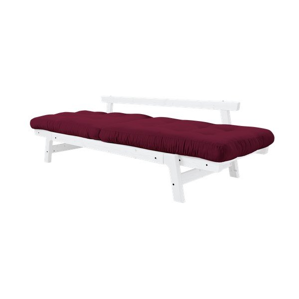 Sofa rozkładana Karup Design Step White/Light Bordeaux-image-4
