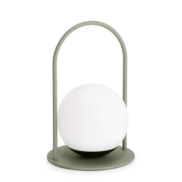 Zielona lampa stołowa LED ze ściemniaczem z plastikowym kloszem (wysokość 21 cm) Pansy – Bizzotto-image-2