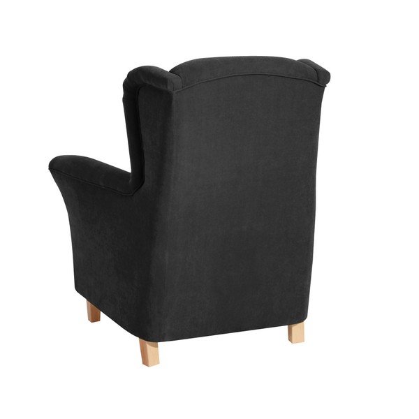 Czarny fotel Max Winzer Agnetha Velvet-image-3