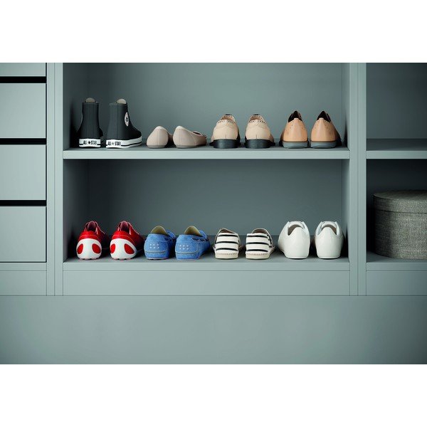 Zestaw 2 białych półek na buty ze stali nierdzewnej Metaltex Cipok-image-3