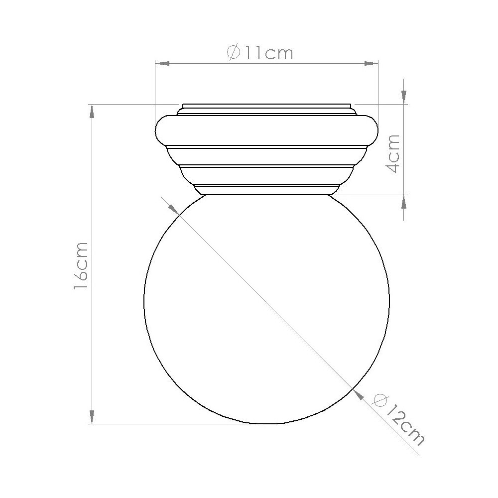 Biały kinkiet ceramiczny ø 12 cm Farsa – Sollux (zdjęcie 5)