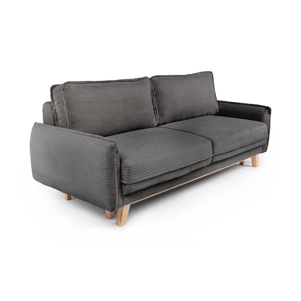 Szara sztruksowa rozkładana sofa 218 cm Tori – Bonami Selection-image-2