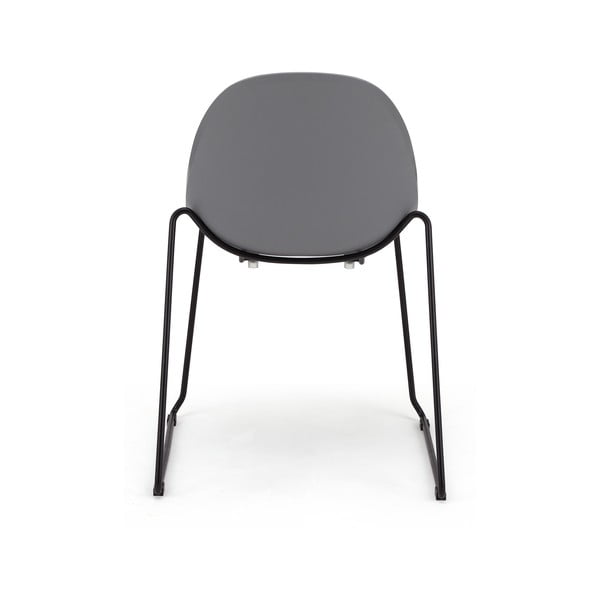 Zestaw 2 szarych krzeseł z czarną kontrukcją Bonami Selection Viva-image-4