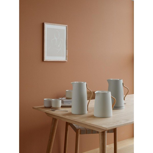 Beżowy dzbanek termos ze stali nierdzewnej 1,2 l Emma – Stelton-image-2