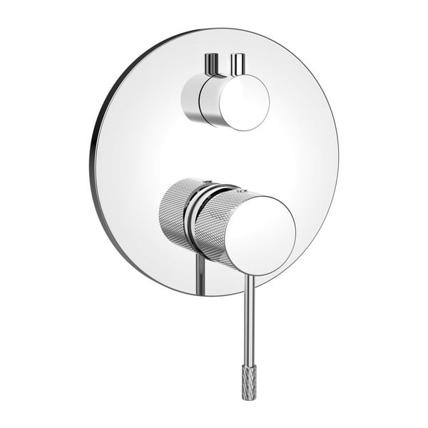 Bateria prysznicowa podtynkowa w kolorze srebra z połyskiem (2 otwory) Solaris – Sapho