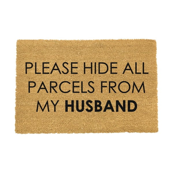 Wycieraczka z naturalnego włókna kokosowego Artsy Doormats Please Hide, 40x60 cm
