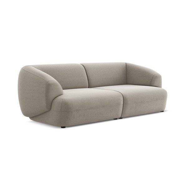 Beżowa aksamitna sofa 232 cm Moana – Makamii-image-1