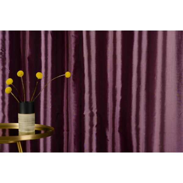Ciemnofioletowa zasłona 140x245 cm Royal Taffeta – Mendola Fabrics-image-2