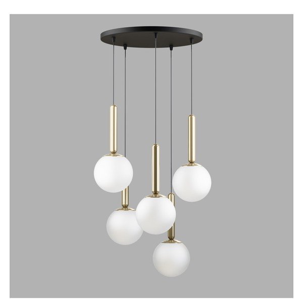 Lampa wisząca w kolorze złota ze szklanym kloszem ø 34 cm One – Squid Lighting-image-2