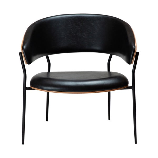 Czarny fotel z imitacji skóry Crib – DAN-FORM Denmark
