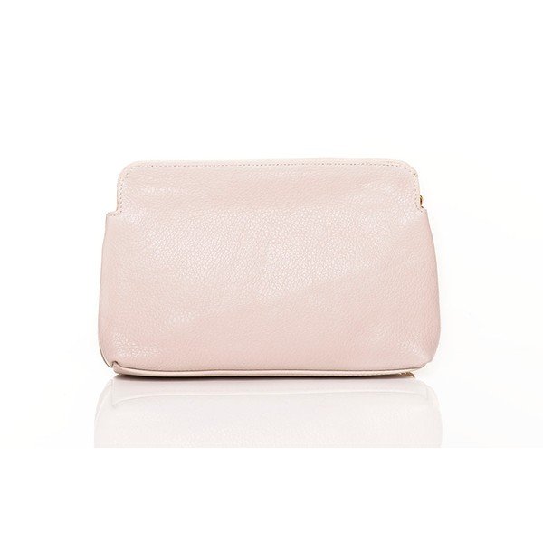 Skórzana torebka Federica Bassi Envelope Beige-image-3