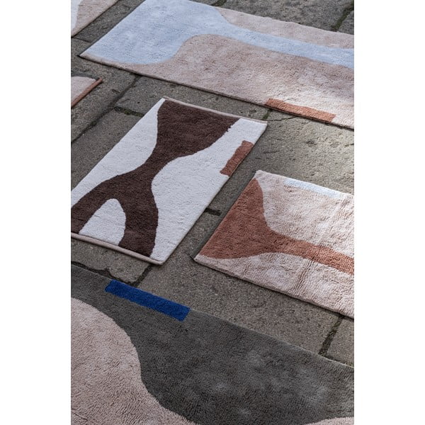 Jasnoniebiesko-beżowy bawełniany dywan odpowiedni do prania 50x80 cm Figura – Mette Ditmer Denmark-image-3