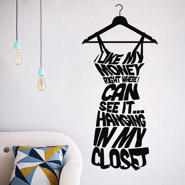 Naklejka dekoracyjna Dress on Hanger, 57x26 cm