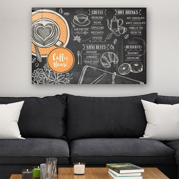 Szklany obraz 70x50 cm Coffee House – Wallity-image-1