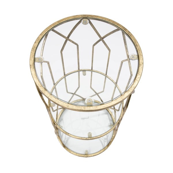 Okrągły stolik ze szklanym blatem ø 35 cm Tunisi – Mauro Ferretti-image-1