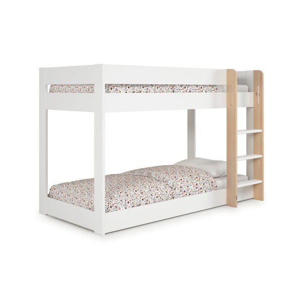 Białe piętrowe łóżko dziecięce 90x190 cm Angel – Marckeric-image-2