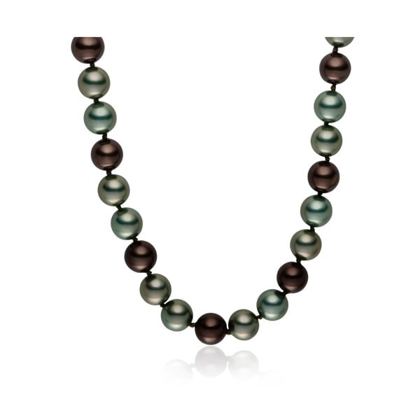 Szaro-zielony naszyjnik z pereł Pearls of London Mystic, dł. 50 cm