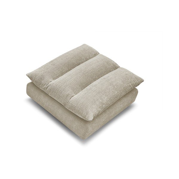 Beżowy podnóżek z tkaniny szenilowej Neil – Bobochic Paris-image-2