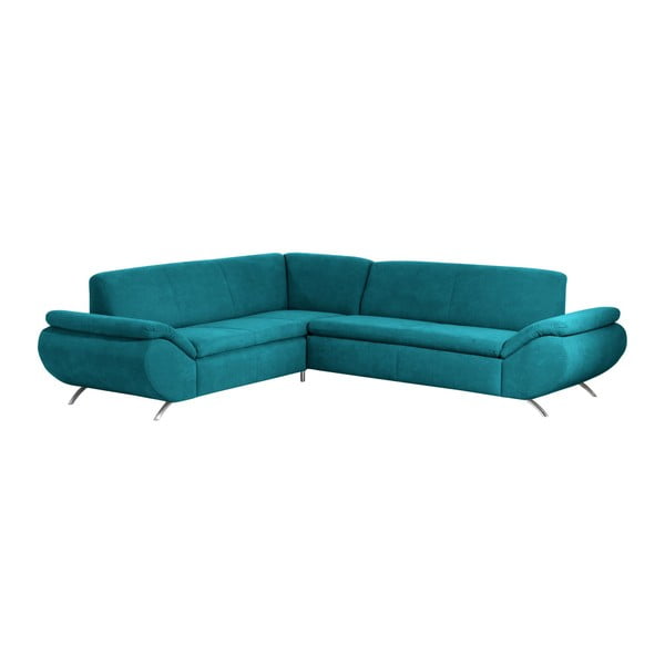 Niebieska sofa narożna Max Winzer Marseille Flores