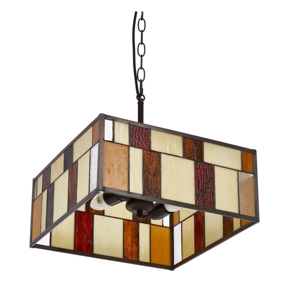Metalowa lampa wisząca ze szklanym kloszem Waldorf – Premier Housewares (zdjęcie 4)