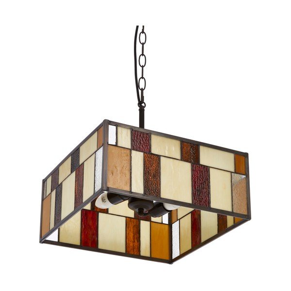 Metalowa lampa wisząca ze szklanym kloszem Waldorf – Premier Housewares-image-2
