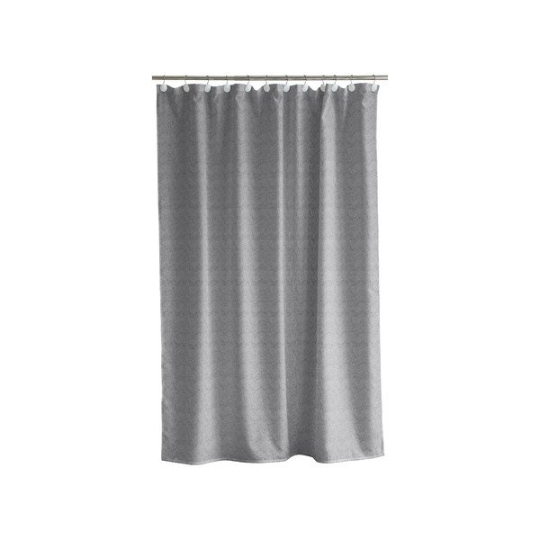 Jasnoszara zasłona łazienkowa Södahl Leo Geometric, 180x200 cm