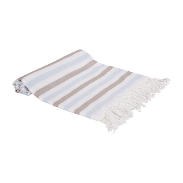 Brązowy ręcznik kąpielowy tkany ręcznie Ivy's Dilara, 100x180 cm