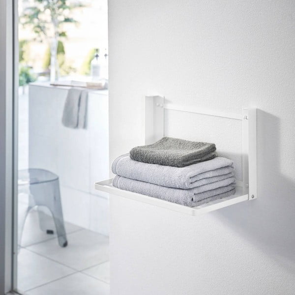Ścienna stalowa półka łazienkowa w matowym białym kolorze Tower – YAMAZAKI-image-4