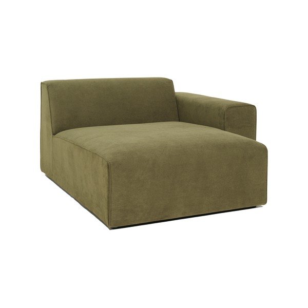 Zielony moduł szezlonga do sztruksowej sofy Scandic Sting, prawostronny-image-2