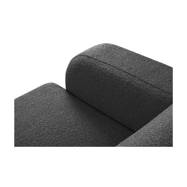 Ciemnoszary narożnik z materiału bouclé (prawostronny) Molino – Micadoni Home-image-4