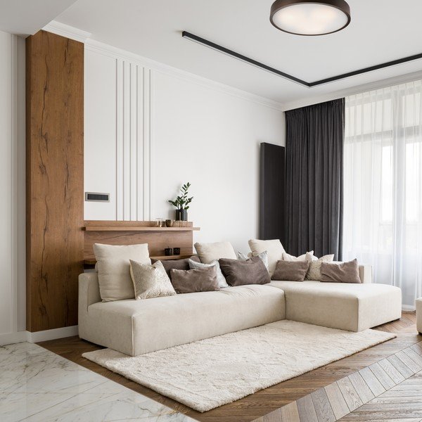 Ciemnobrązowa lampa sufitowa z szklanym kloszem ø 47 cm Eveline – LAMKUR-image-2