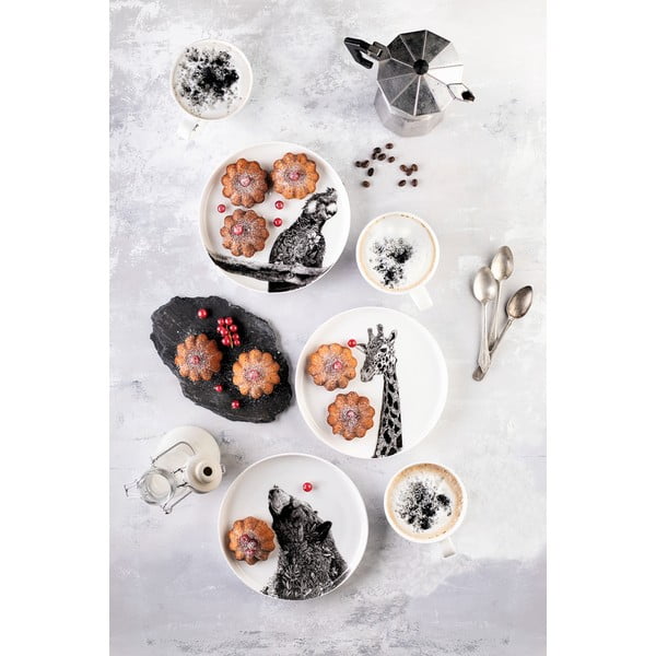 Biały porcelanowy talerz Maxwell & Williams Marini Ferlazzo Giraffe, ø 20 cm-image-1