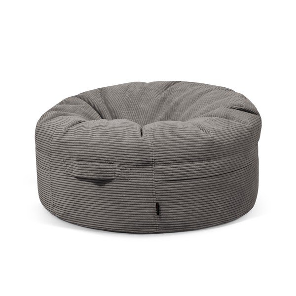 Ciemnoszary sztruksowy worek do siedzenia Roll 105 – SLOWDOWN