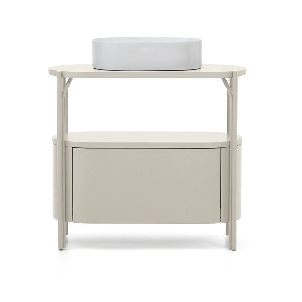 Biała szafka pod umywalkę 90x81 cm Arely – Kave Home-image-3