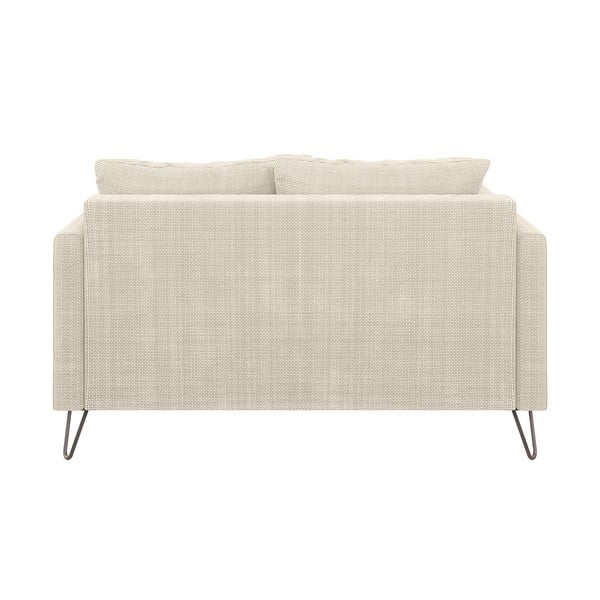 Kremowa sofa  z tkaniny szenilowej 140 cm Freya – Ropez-image-2