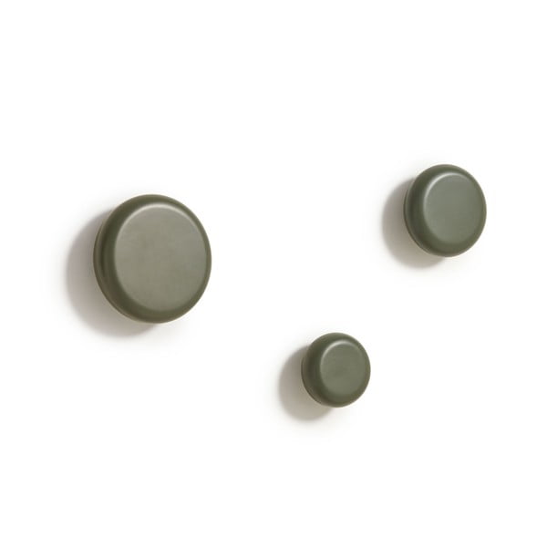 Szarozielone ścienne drewniane haczyki zestaw 3 szt. Nadue – Kave Home