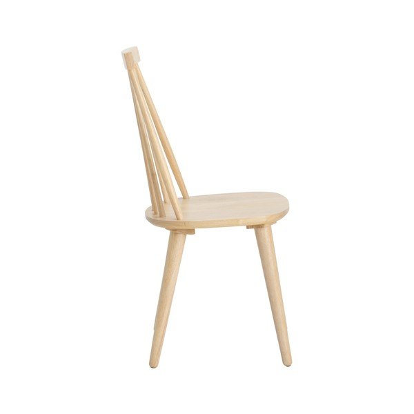 Hokery zestaw 2 szt. z litego drewna kauczukowego w jasnym naturalnym kolorze (wysokość siedziska 45 cm) Jolina – Ellos Home-image-2