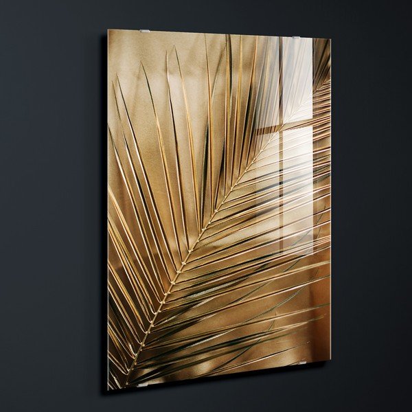 Szklany obraz drukowany 80x120 cm Gold Palm  – Styler-image-3