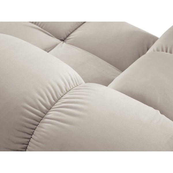 Beżowa aksamitna sofa modułowa 282 cm Bellis – Micadoni -image-1