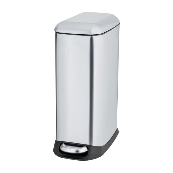 Kosz na śmieci z pedałem ze stali nierdzewnej w kolorze srebra 12 l Design – Wenko