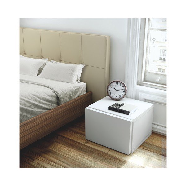 Biała szafka nocna TemaHome Float-image-1