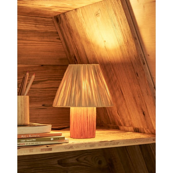 Lampa stołowa w ceglasto-naturalnym kolorze (wysokość 25 cm) Pulmi – Kave Home-image-1