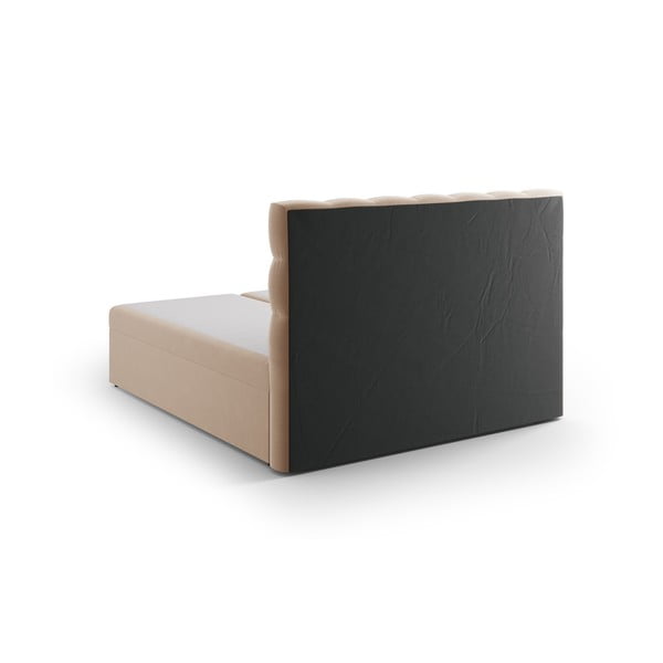 Jasnobrązowe łóżko boxspring ze schowkiem 160x200 cm Bali – Cosmopolitan Design-image-3