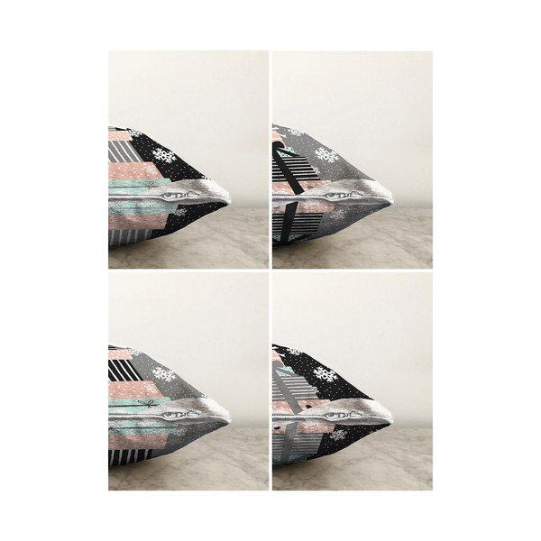 Świąteczne poszewki na poduszki zestaw 4 szt. 55x55 cm Merry Christmas – Mila Home-image-1