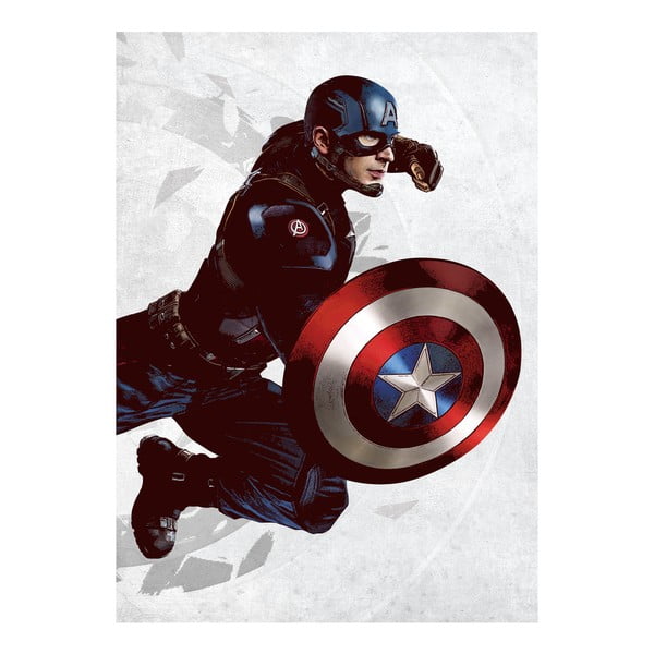 Plakat z blachy Civil War United We Stand - Captain America