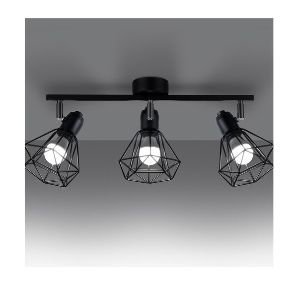 Czarna lampa sufitowa ø 10 cm Varpu – Sollux-image-1